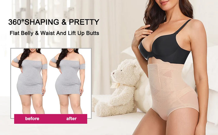 High Waisted Body Shaper X-shaped Girdles Tummy Control Shapewear Panties Slimming Waist Trainer Butt Lifter Underwear Shapers