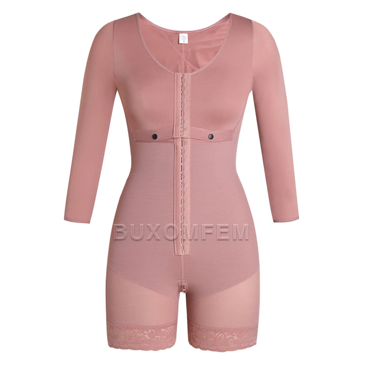 Seamless Shaped Up Tummy Control Shapewear with Bra BBL Bodysuits Invisible Front Breasted Modeling Fajas for Oversized Ladies