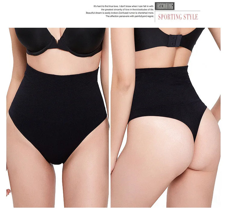 Seamless Thong Shapewear Women High Waist Tummy Control Panties Slimming Underwear Butt Lifter Belly Waist Trainer Body Shaper