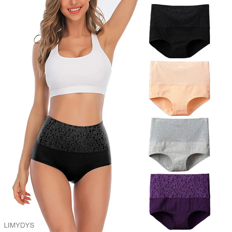 Cotton Underwear Women High Waist Lingerie For Ladies Briefs Tummy Control Panties C-Section Recovery XXXXL Plus Size Underpants