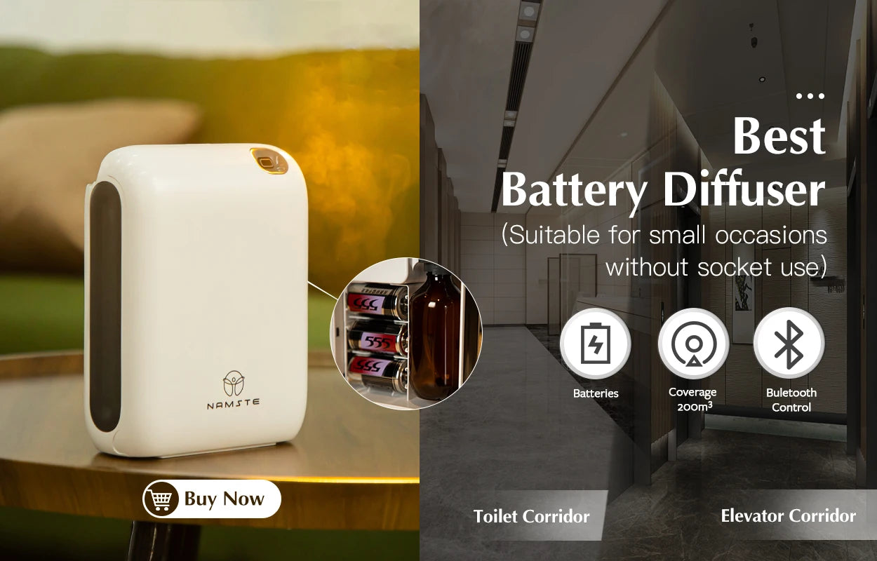 Namste Coverage 300m³ Aromatherapy machine Electric Fragrance Diffuser Bluetooth Home Air Freshener Wall Mounted Air Purifier