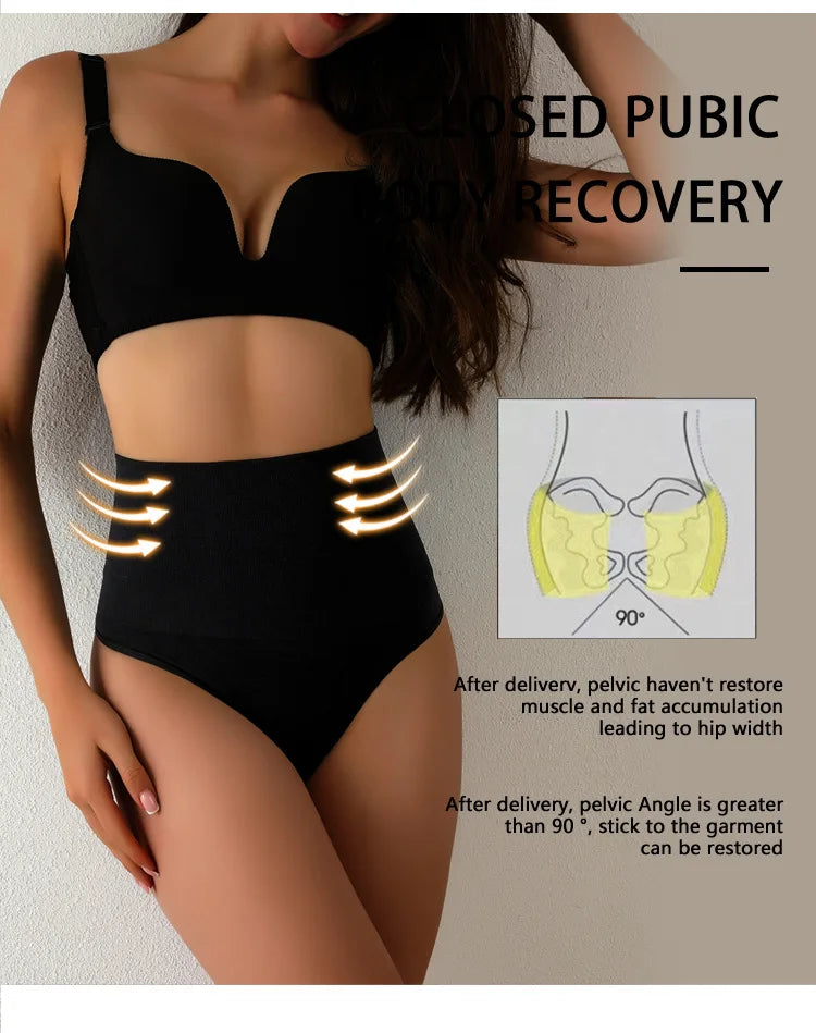 High Waist Tummy Control Panties Women Thong Panty Shaper Slimming Underwear Butt Lifter Belly Shaping Cincher Brief Body Shaper