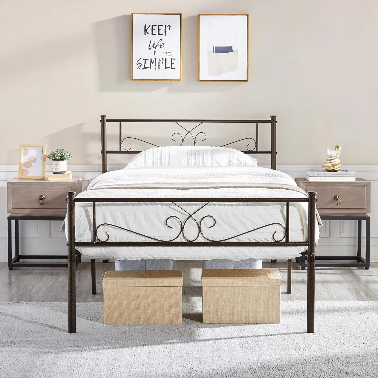 Twin Metal Platform Bed Frame