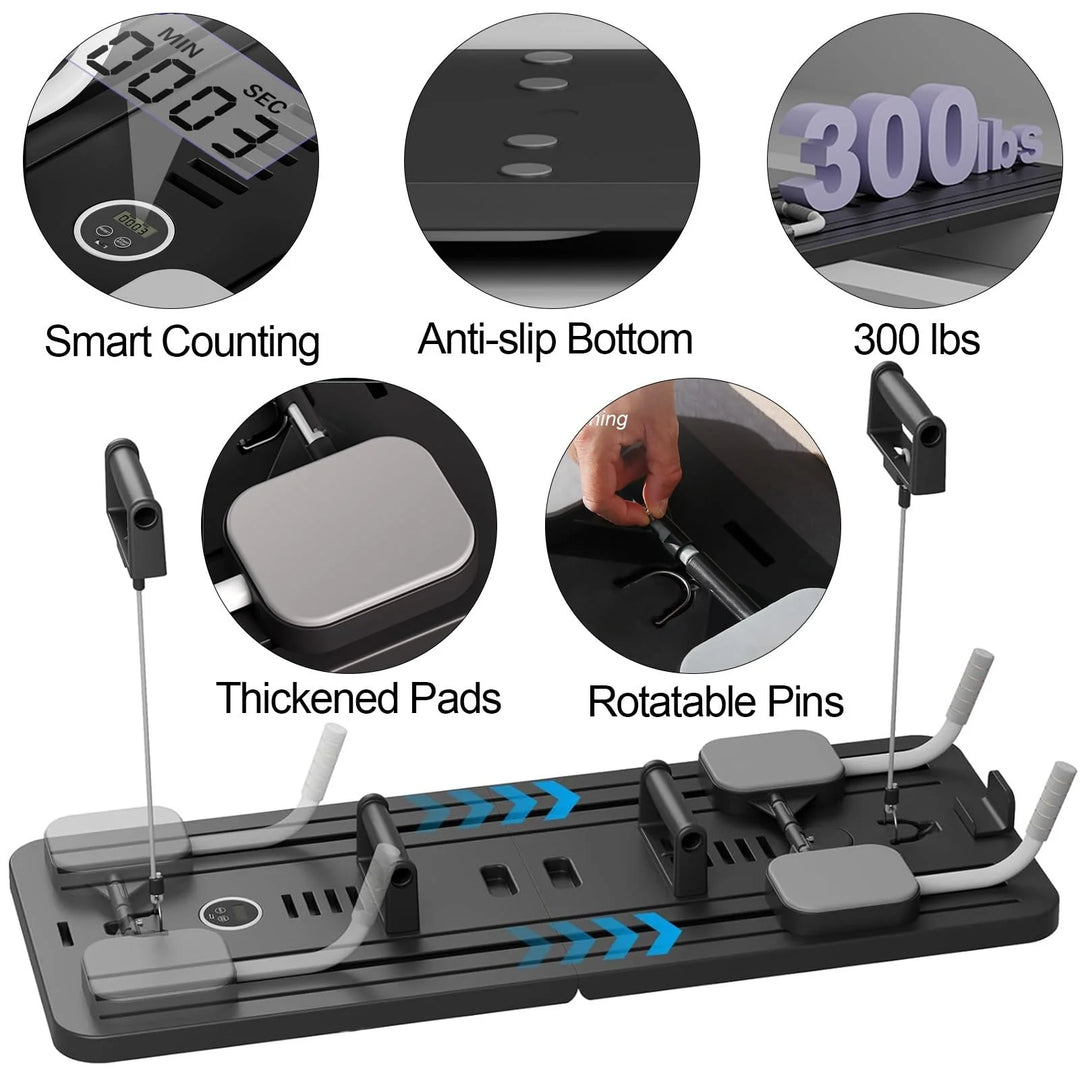 Multifunctional Fitness Plate Abdominal Board Push up Board automatic rebound abdominal muscle curling, Home Fitness Shape