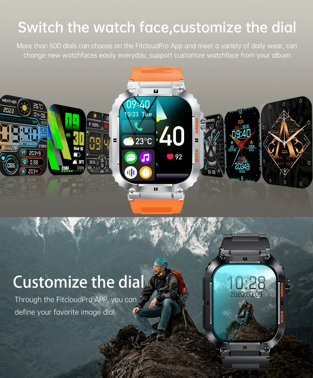 LIGE 1.96”Bluetooth Call Smart Watch Men 400mAh Waterproof Sport Fitness Tracker health monitor Smartwatch for Android IOS Phone