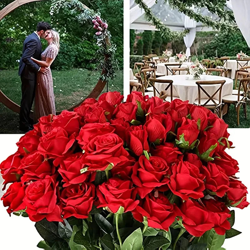 Artificial Flannel Rose Bouquet