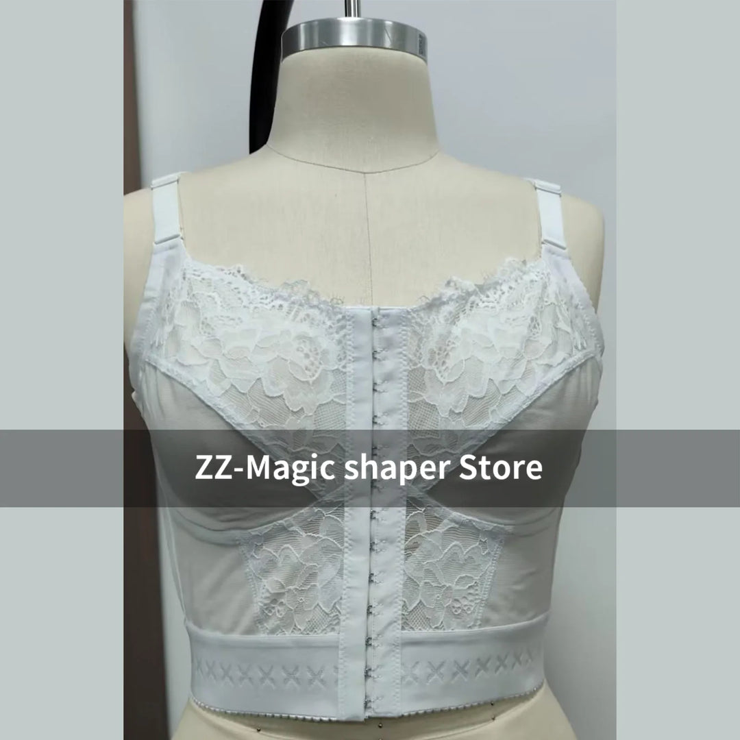 Longline Wireless Expandable Cup Bra Tummy Control Underwear Corset Waist Trainer Sexy Body Shape Push Up Breathable Lingerie