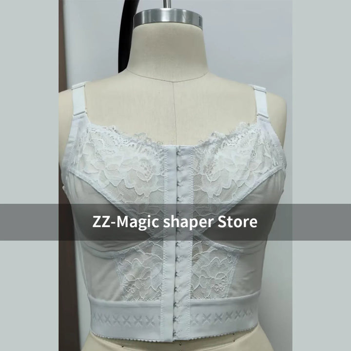 Longline Wireless Expandable Cup Bra Tummy Control Underwear Corset Waist Trainer Sexy Body Shape Push Up Breathable Lingerie