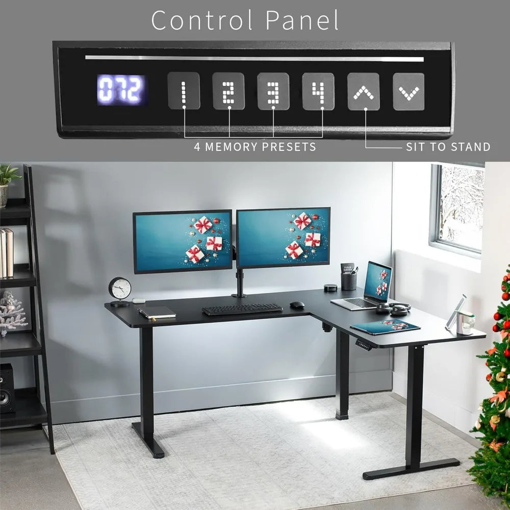Electric L-Shaped Standing Desk