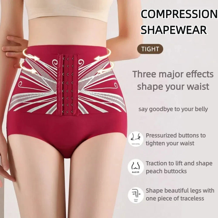 High Waist Slimming Shaping Panties Buckle Shapewear Postpartum Body Shaper Belly Contracting Lingerie Butt Lifting Briefs