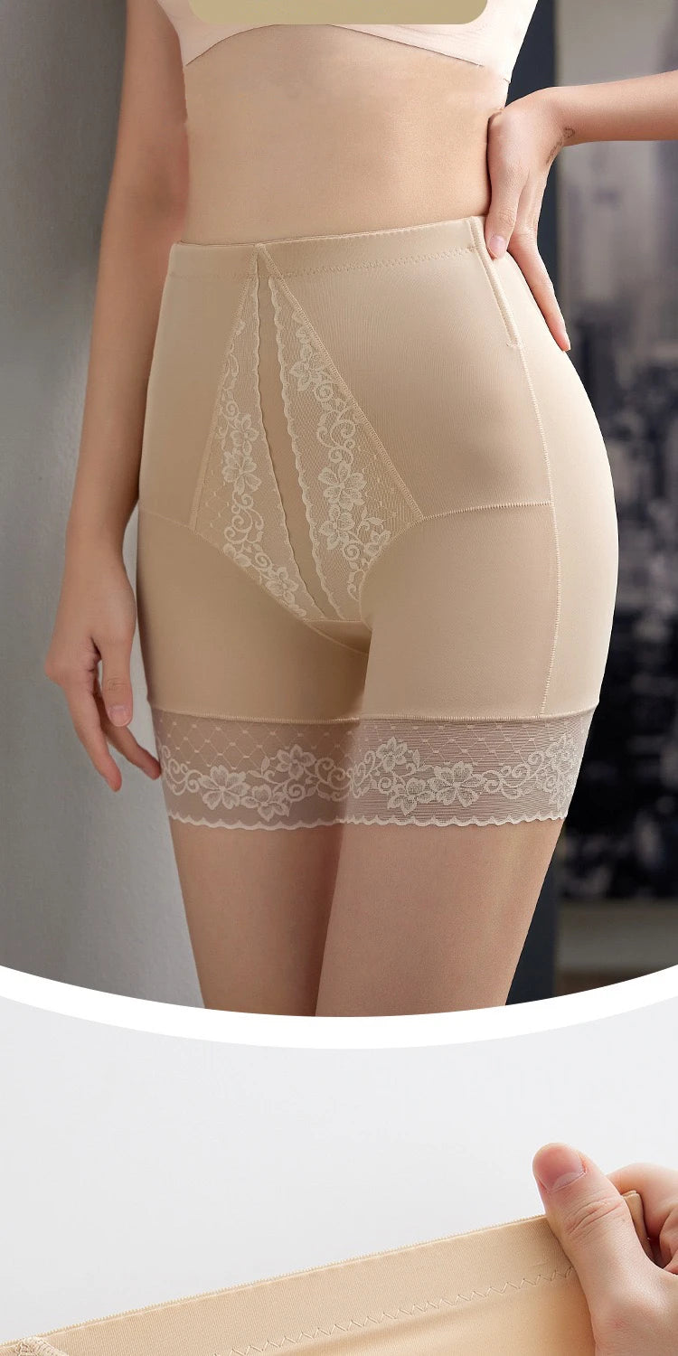 1pcs Women Belly Shaping Brief Mid Waist Lifting Hip Pants Slimming Panties Women Shaper Underwear Breathable Lace Safety Panty