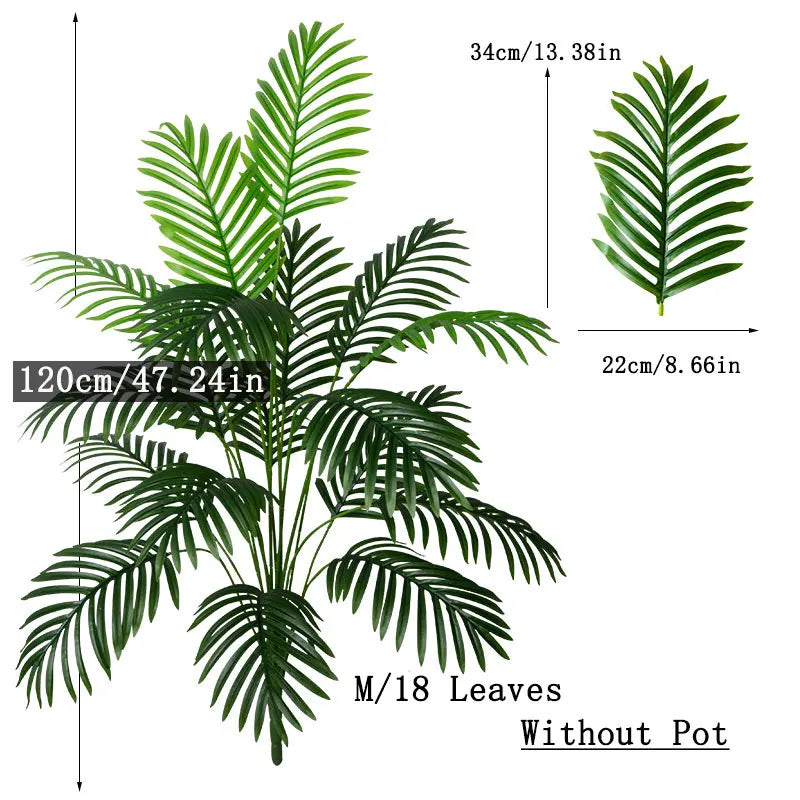Large Artificial Palm Tree โ Tropical Home Decor