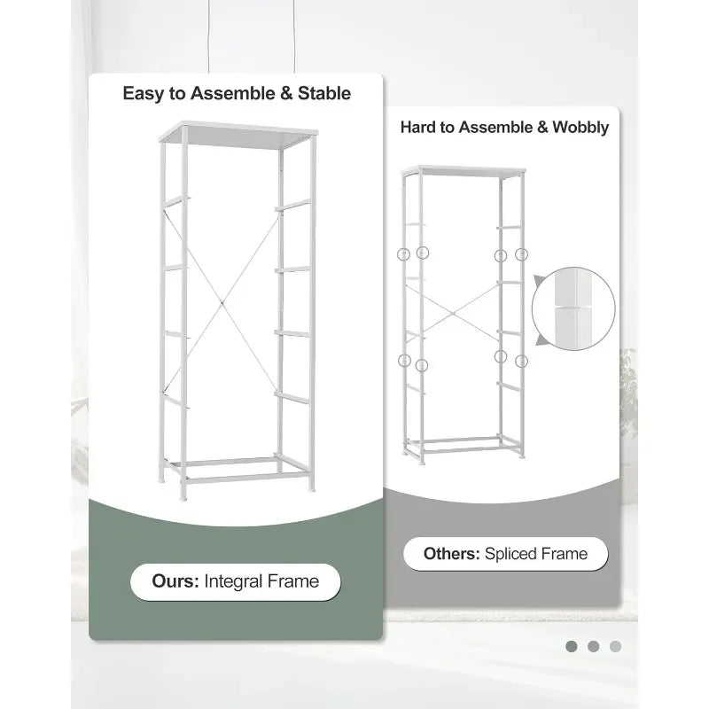 Tall Vertical Dresser with Fabric Bins