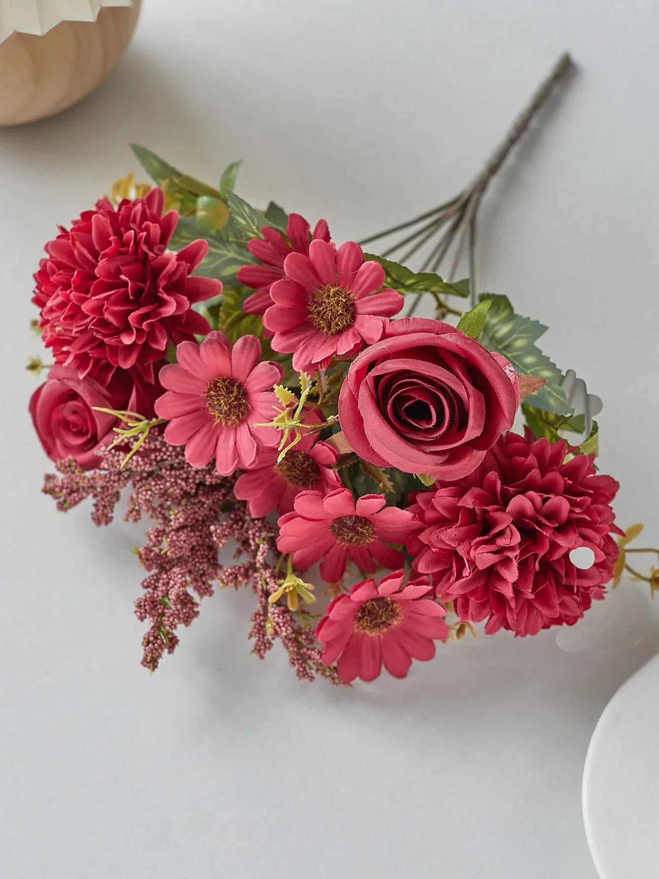 1/3PCS Artificial Rose & Daisy Bouquet