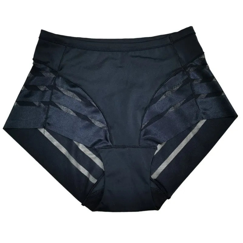 High Rise Briefs Women Seamless Panties High Elastic Panties Tummy Control Shapewear Glossy Underwear Sexy Lingerie M-3XL