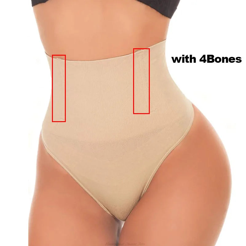 Seamless Thong Shapewear Women High Waist Tummy Control Panties Slimming Underwear Butt Lifter Belly Waist Trainer Body Shaper