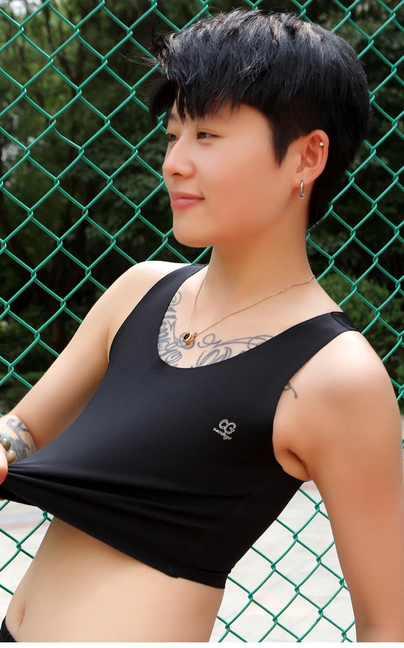 Pullover Chest Binder Flat Slim Breast Binder No Metal Trans Binder Sportswear FTM Lesbian Bra For Woman