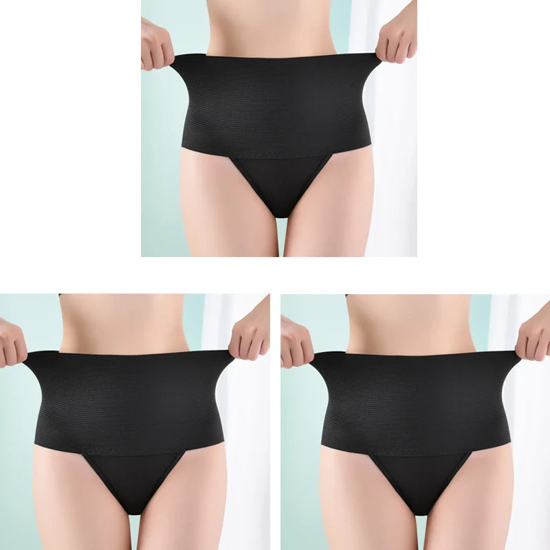 3pcs Women High Waist Shaping Brief Body Shaper Slimming Underwear Butt Lifter Control Pantie Plus Size Sexy Shapewear Panty