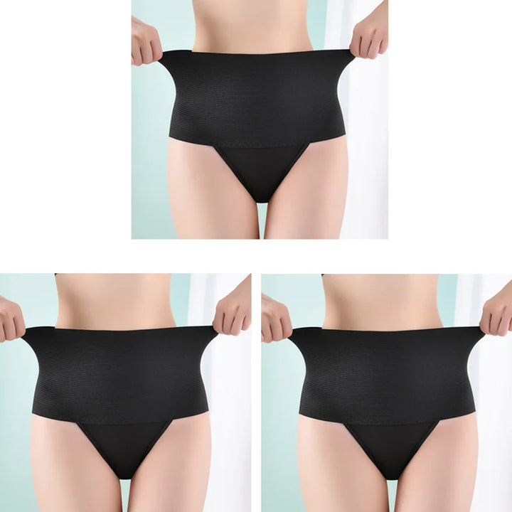 3pcs Women High Waist Shaping Brief Body Shaper Slimming Underwear Butt Lifter Control Pantie Plus Size Sexy Shapewear Panty