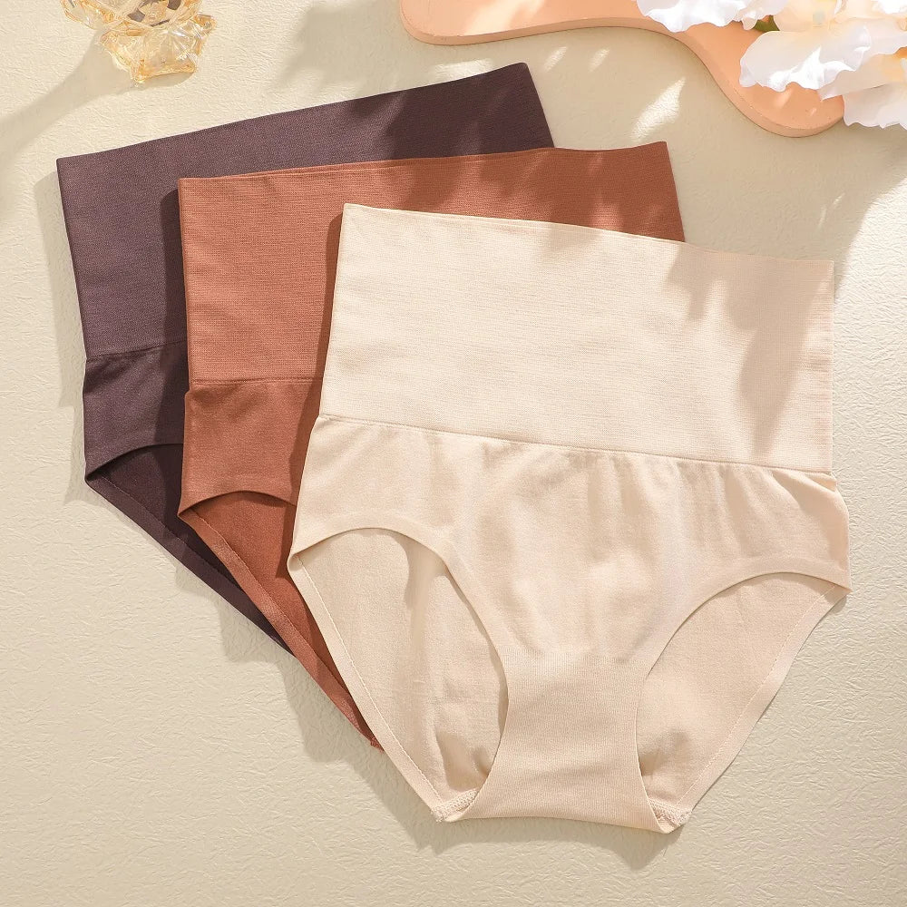 3PCS/Set Women High Waist Shapewear Seamless Slimming Panties Butt Lifter Control Briefs Women Elastic Body Shaper Bodysuit
