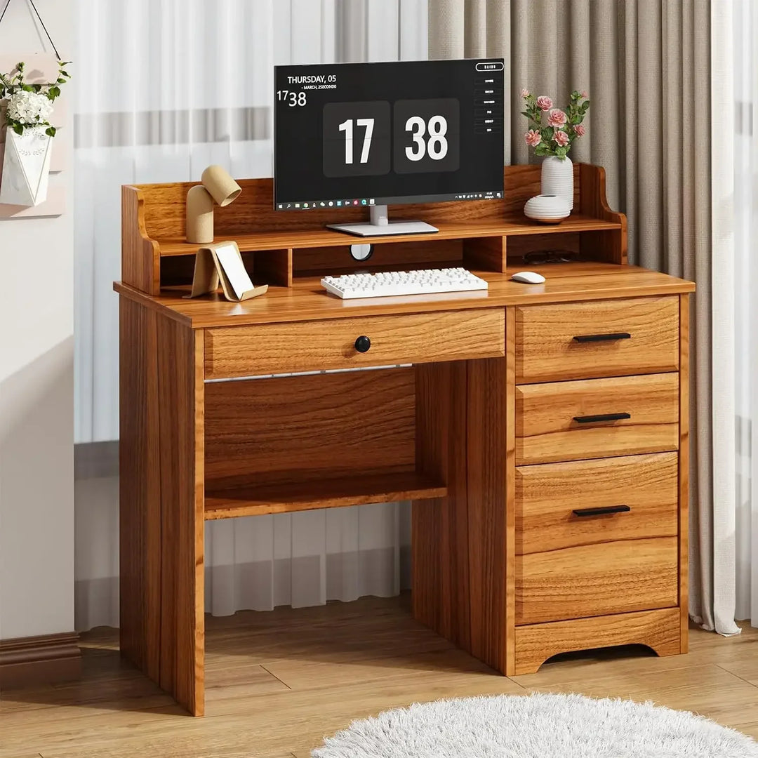 44" Home Office Desk with Storage