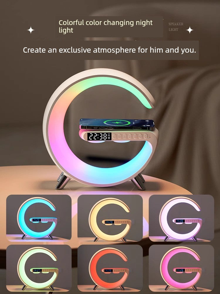 Bluetooth Audio Small Night Lamp Wireless Charger Bedroom Bedside Sleeping Atmosphere Fancy Birthday Gift for Girls Christmas