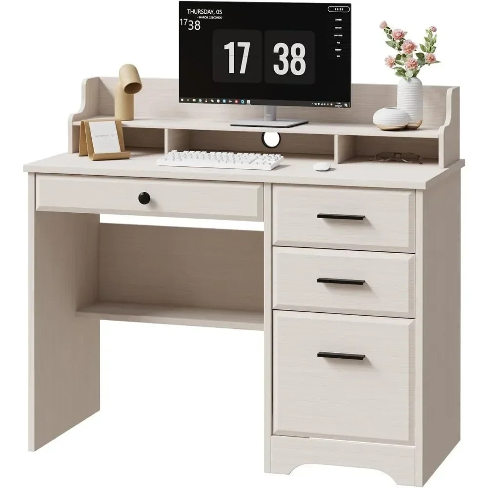 44" Home Office Desk with Storage