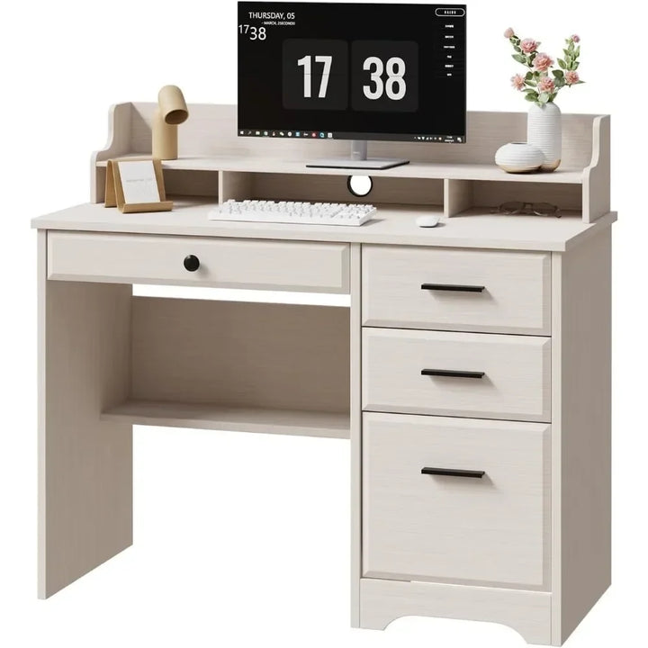 44" Home Office Desk with Storage