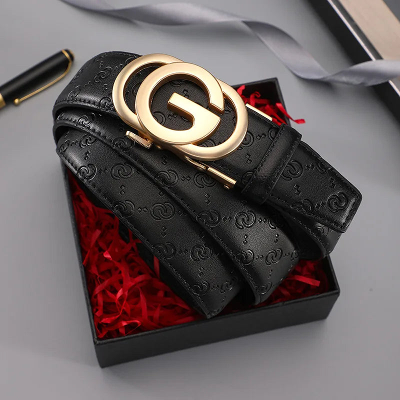Luxury belts for men Genuine leather belts Alloy buckle automatic belt Men's fashion designer belts Jeans waistband