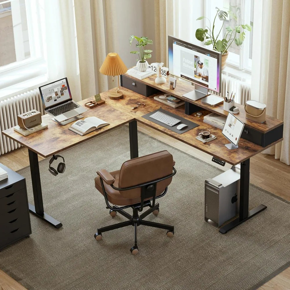 L Shaped Electric Standing Desk