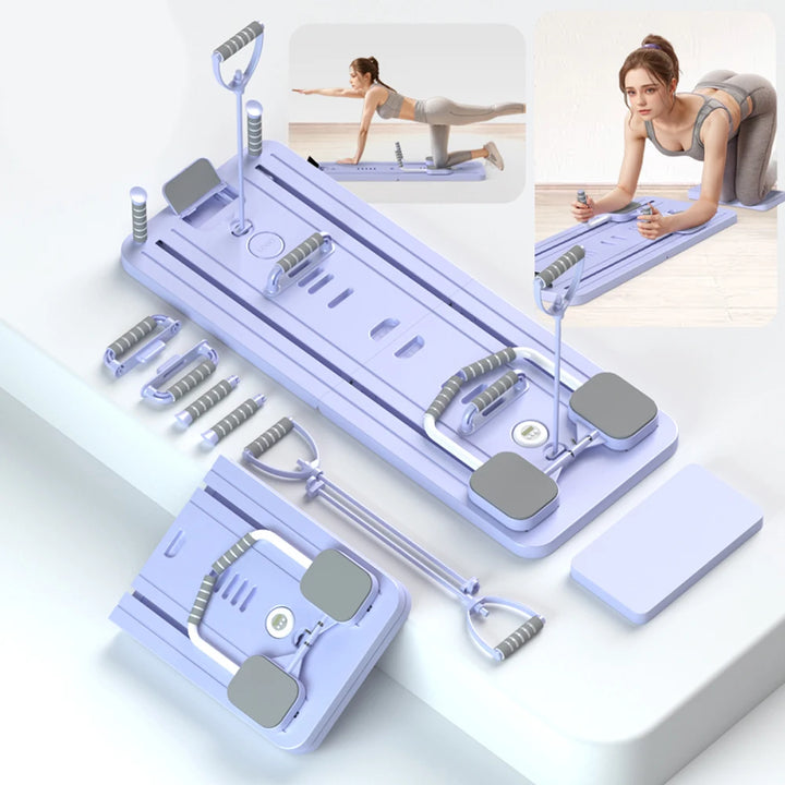 Abdominal Exercise Board with Timer Fitness Board Push-up Bar Leg & Arm Training Multifunctional Pilates Reformer Set Equipment