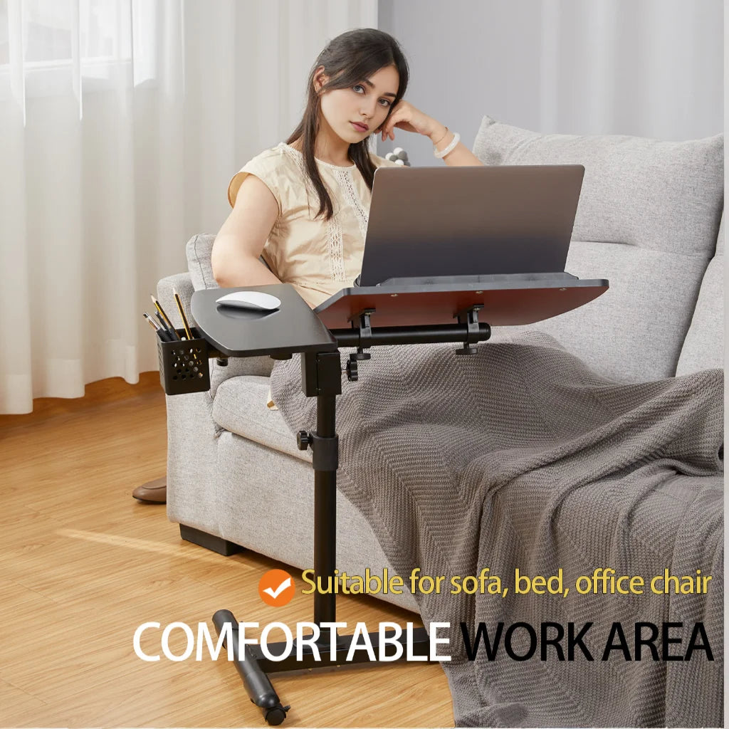 Adjustable Laptop Table with Wheels
