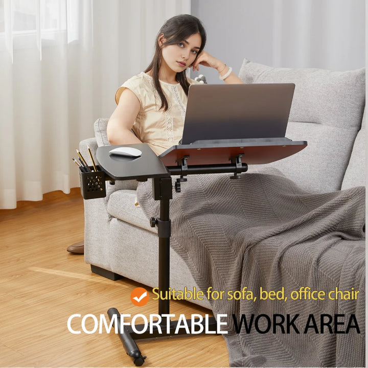 Adjustable Laptop Table with Wheels