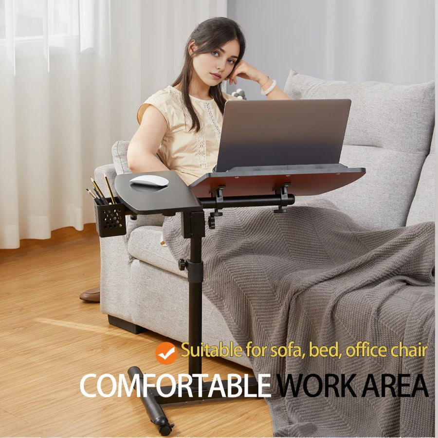 Adjustable Laptop Table with Wheels
