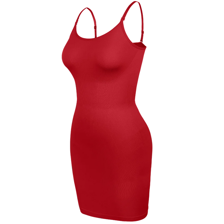Women Shapewear Full Slip Tummy Control Crew Neck Cami Mini Under Dress Smooth Body Shaper New Spaghetti Straps Lingerie