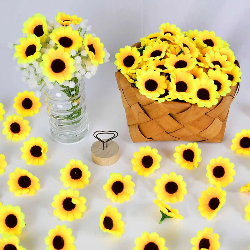 Mini Artificial Sunflower Heads