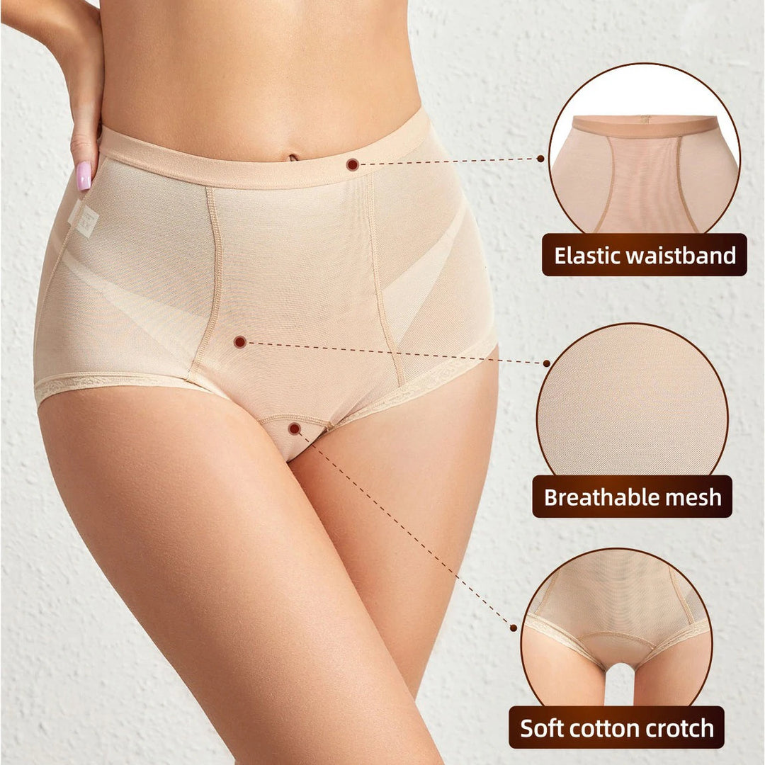 Breathable Mesh Intimates Body Shaping Panties Female Pants High Elastic Control Brief Slimming Belly Shaper Underwear