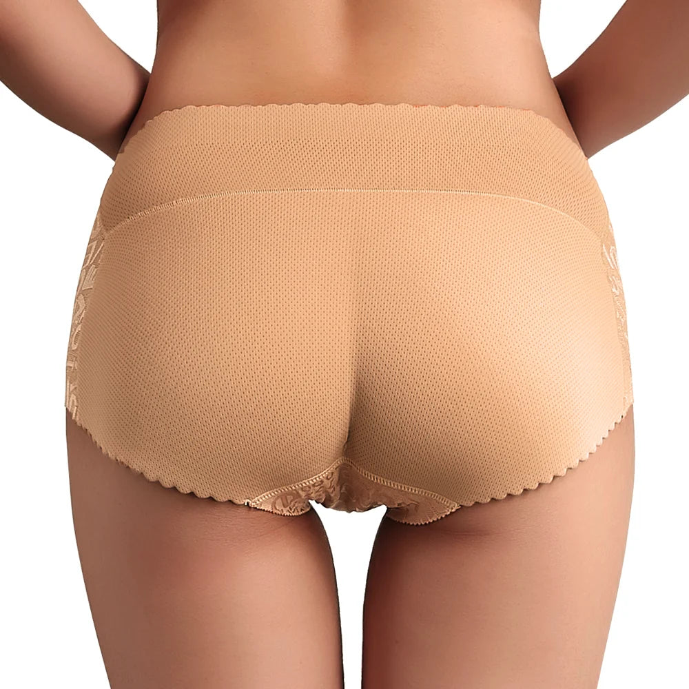 Women Sexy Buttocks Shapewear Fake Ass Letter Panties Triangle Butt Lift Panty Peach Booty Enhancer Underwear Hip Padded Briefs