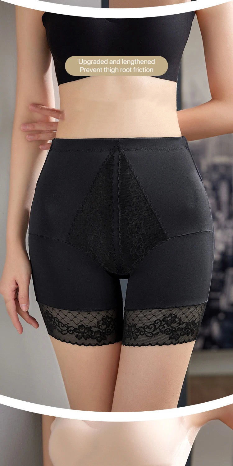 1pcs Women Belly Shaping Brief Mid Waist Lifting Hip Pants Slimming Panties Women Shaper Underwear Breathable Lace Safety Panty
