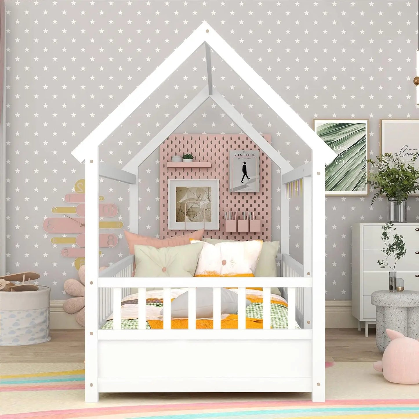 Twin Floor House Bed Kids