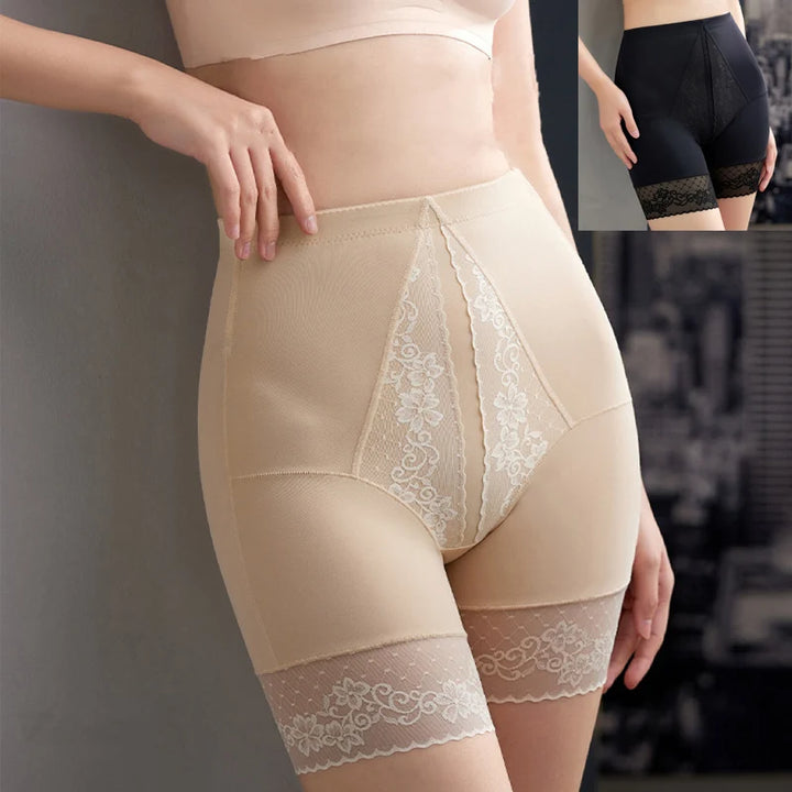 1pcs Women Belly Shaping Brief Mid Waist Lifting Hip Pants Slimming Panties Women Shaper Underwear Breathable Lace Safety Panty