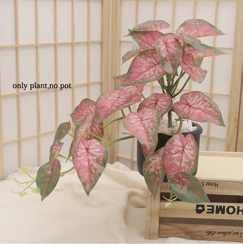 Artificial Turtle Back Leaf Plant Décor