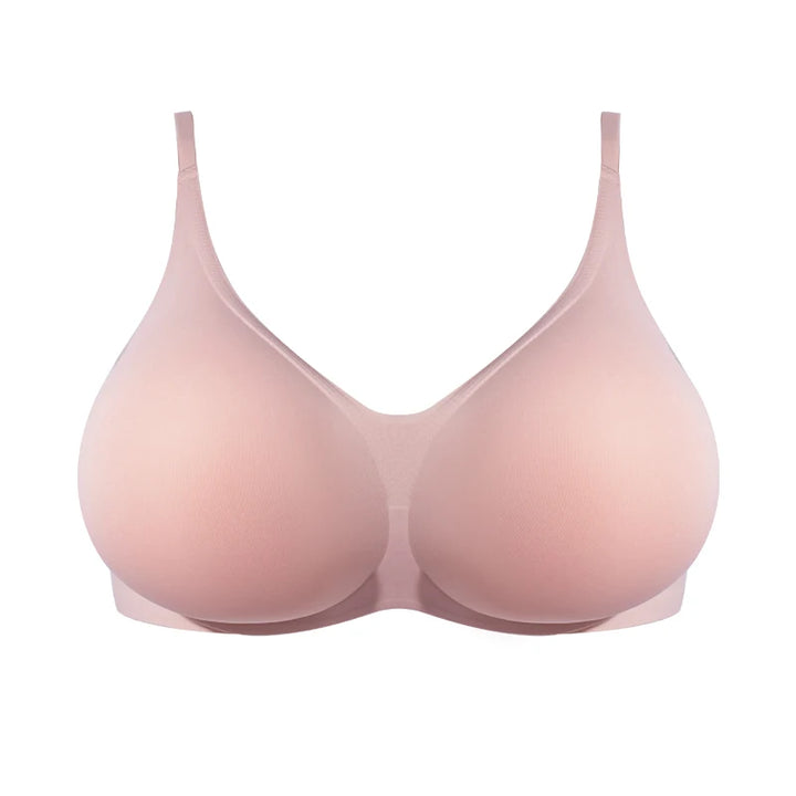 Large 2 In 1 Silicone Breast Pocket Bra Underwear Small Chest Becoming a Big Chest Pad Simulation Cartoon Chest Seamless