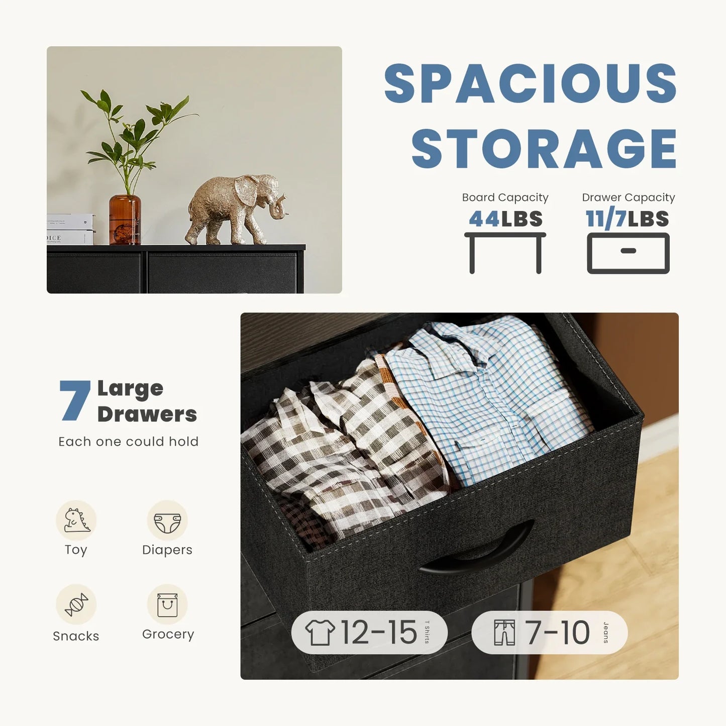 Modern Wooden Dresser with Drawers