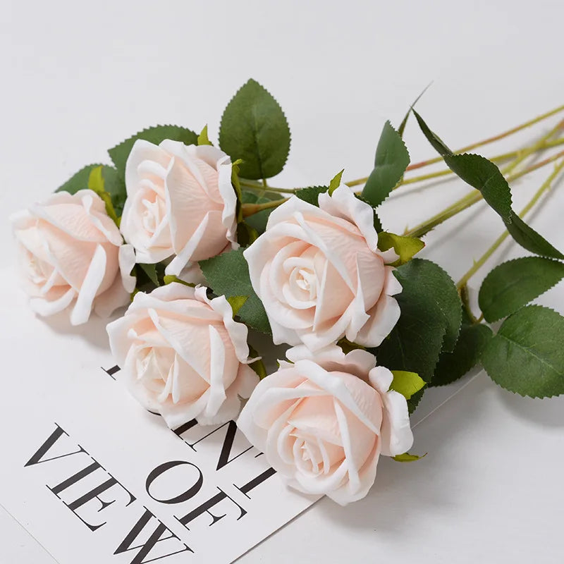 Artificial Red Rose Flower Branches