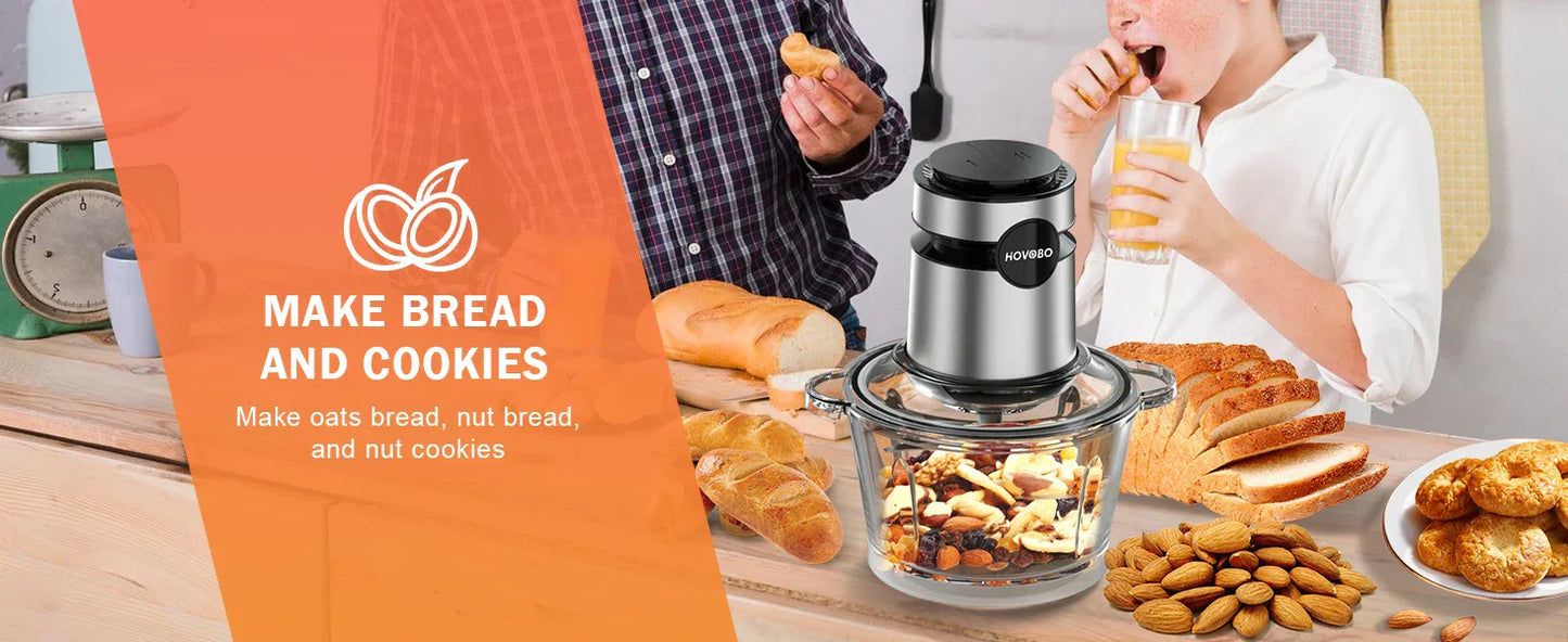 2 Speeds 500W Electric Food Processor 2L Meat Grinder Mincer kitchen Blender Food Processor Slicer Vegetable Food Chopper Meat