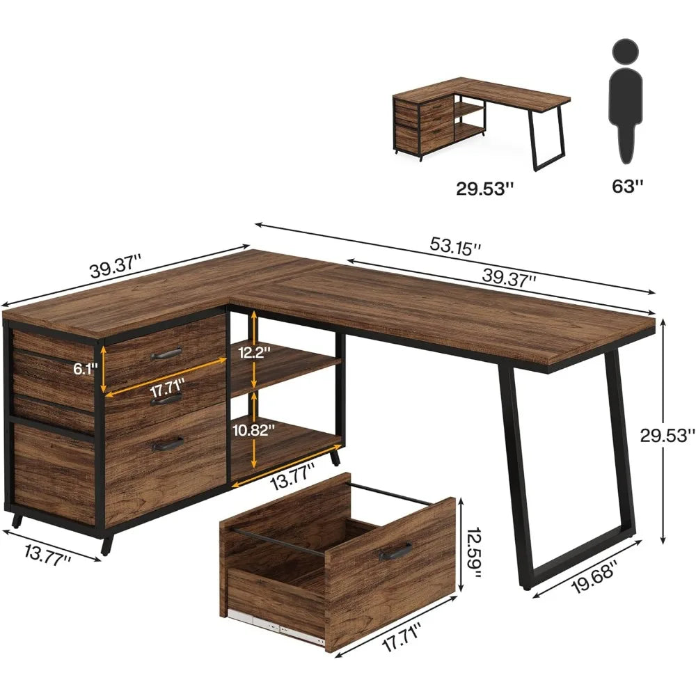 Office Desk with Storage