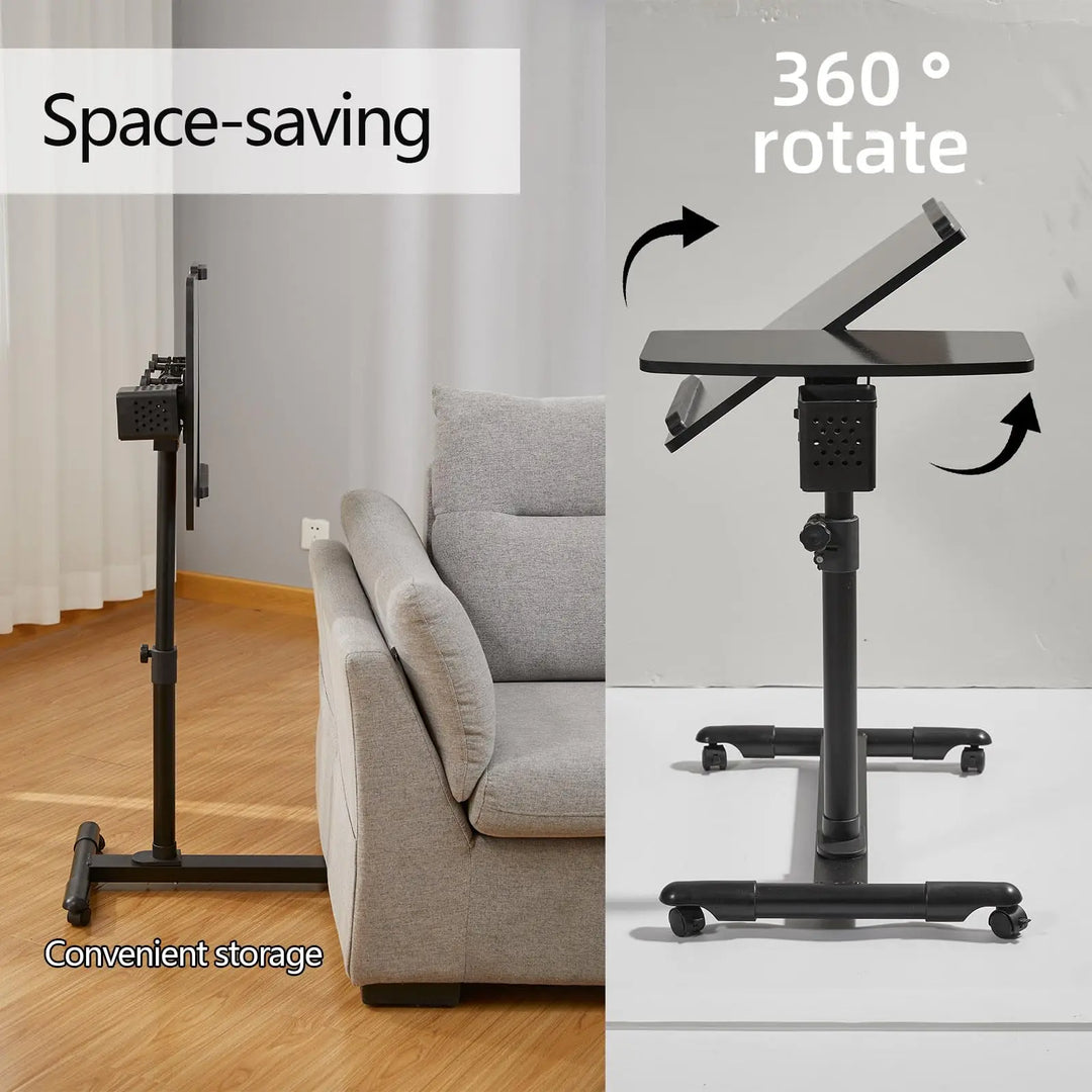 Adjustable Laptop Table with Wheels