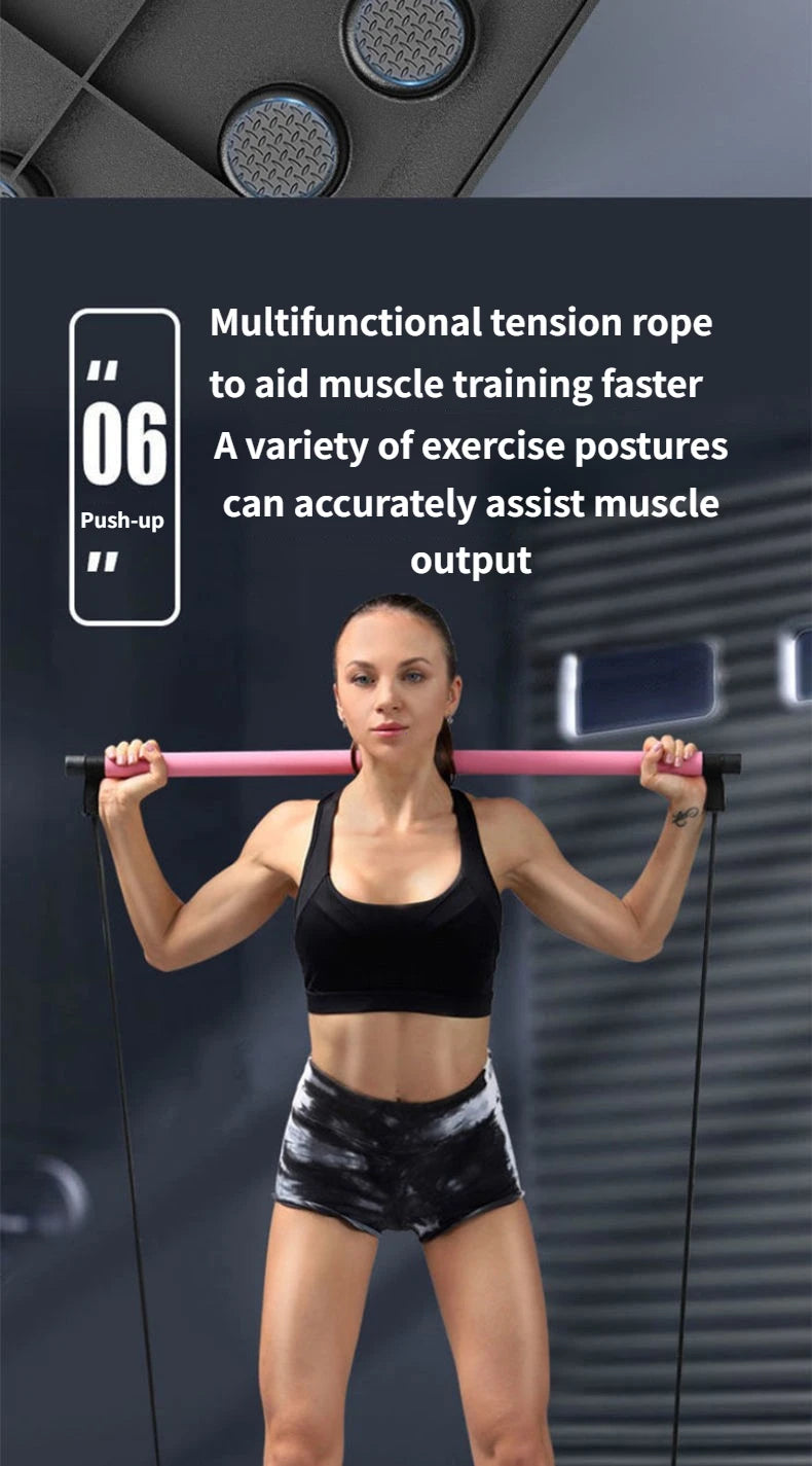 Portable Multifunctional Push-up Board Set With Handles Foldable Fitness Equipment For Chest Abdomen Arms And Back Training