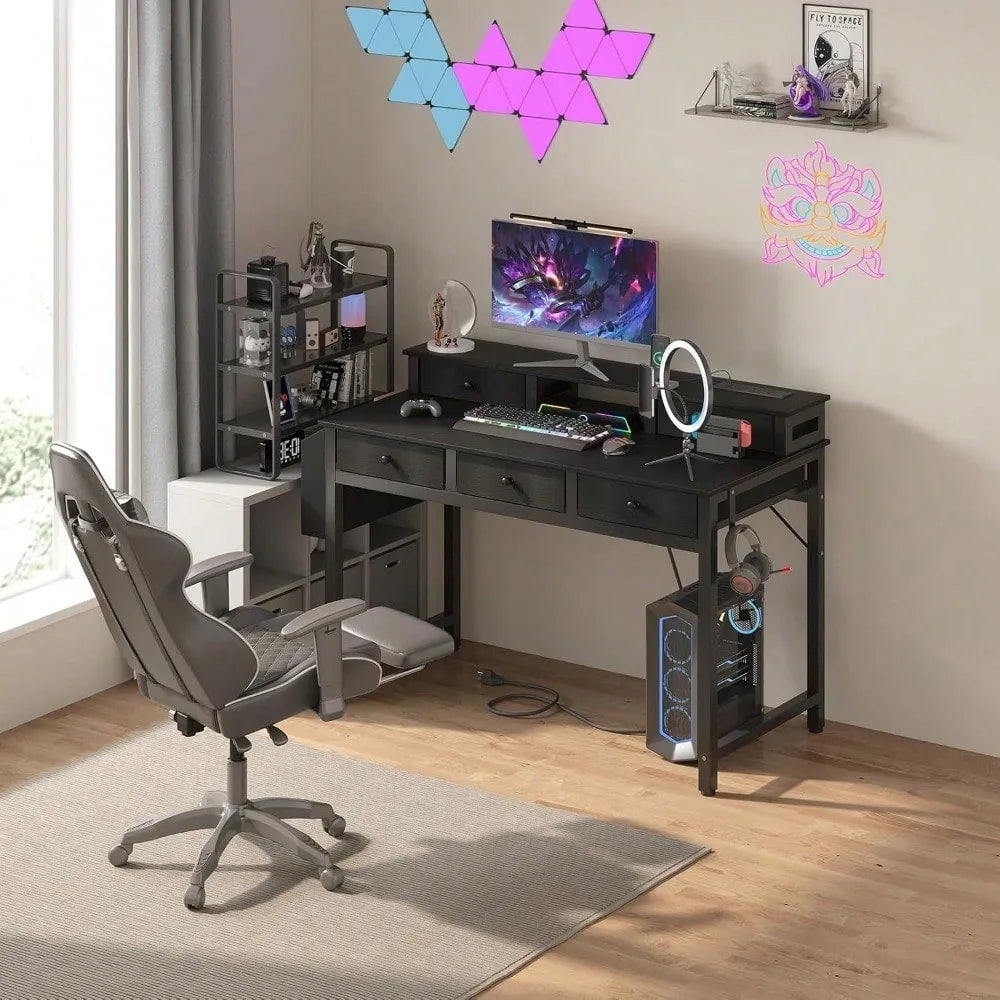 Office Desk with Drawers Storage